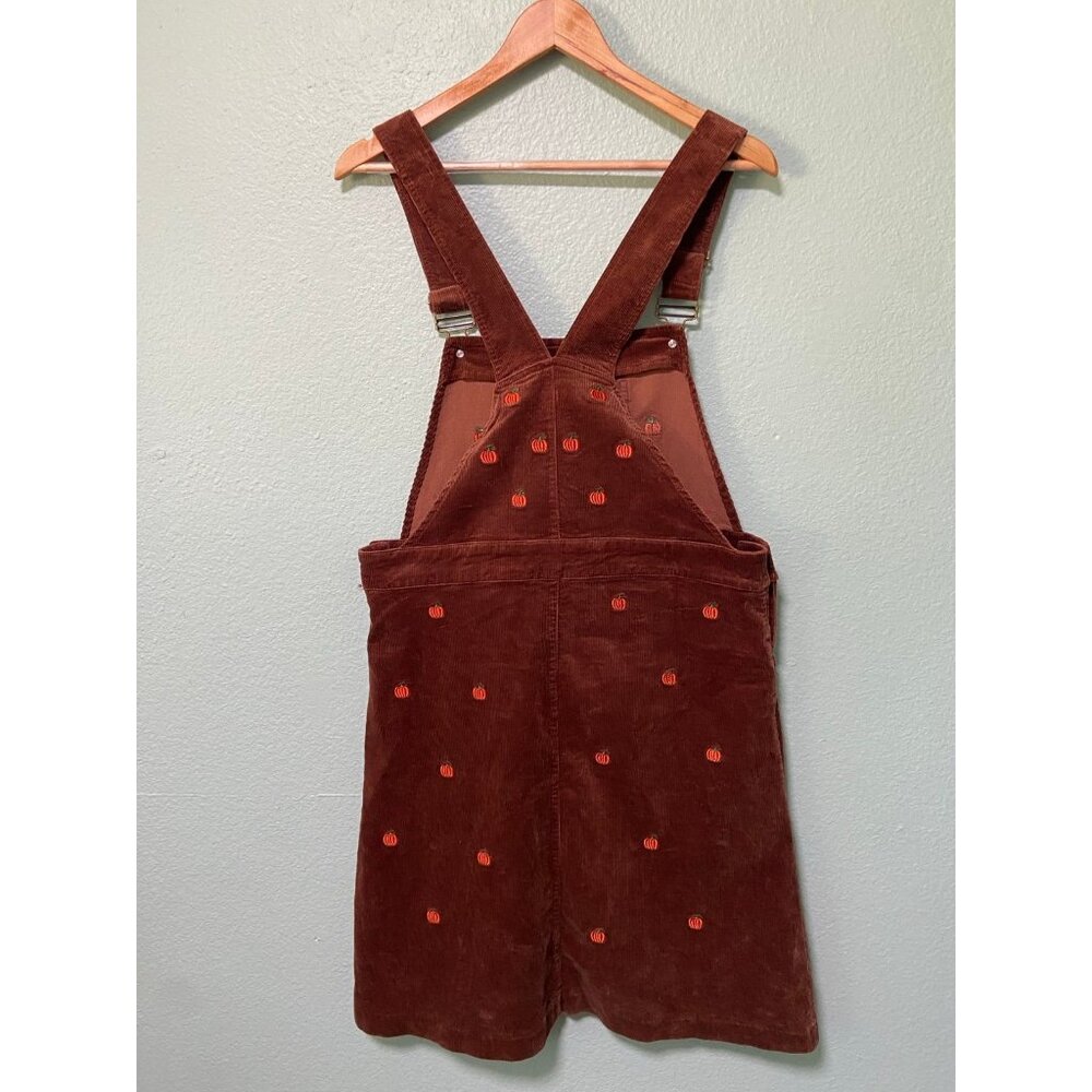 Kiel James Patrick‎ Corduroy Pumpkin Brown Overall Skirt Dress - Picture 2 of 8